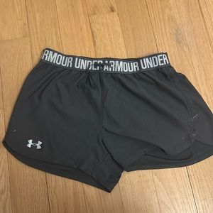 Under Armour shorts, a few purple paint stains